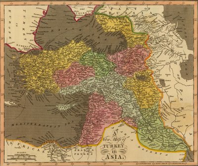 Neue Karte der Türkei in Asien von William Darton